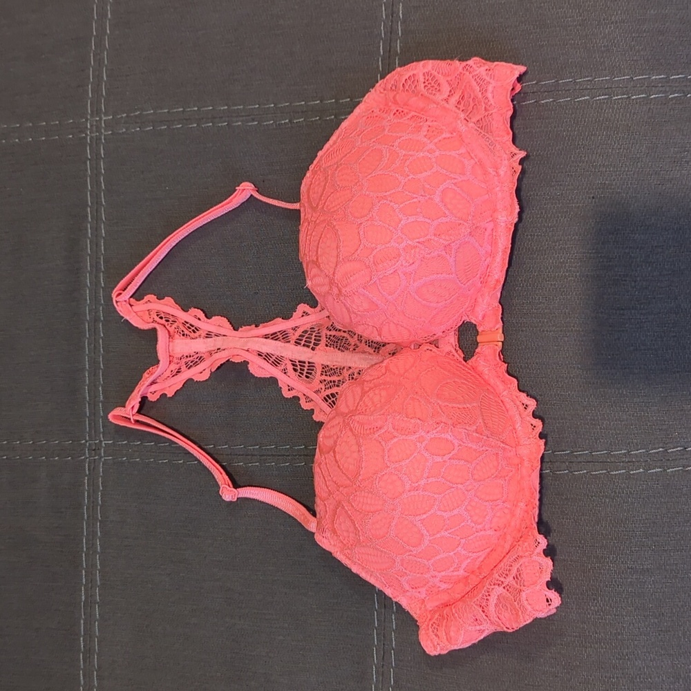 Victoria's secret neon orange bra.